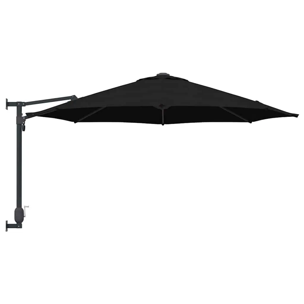 Black Square Patio Umbrella with Cantilever Base