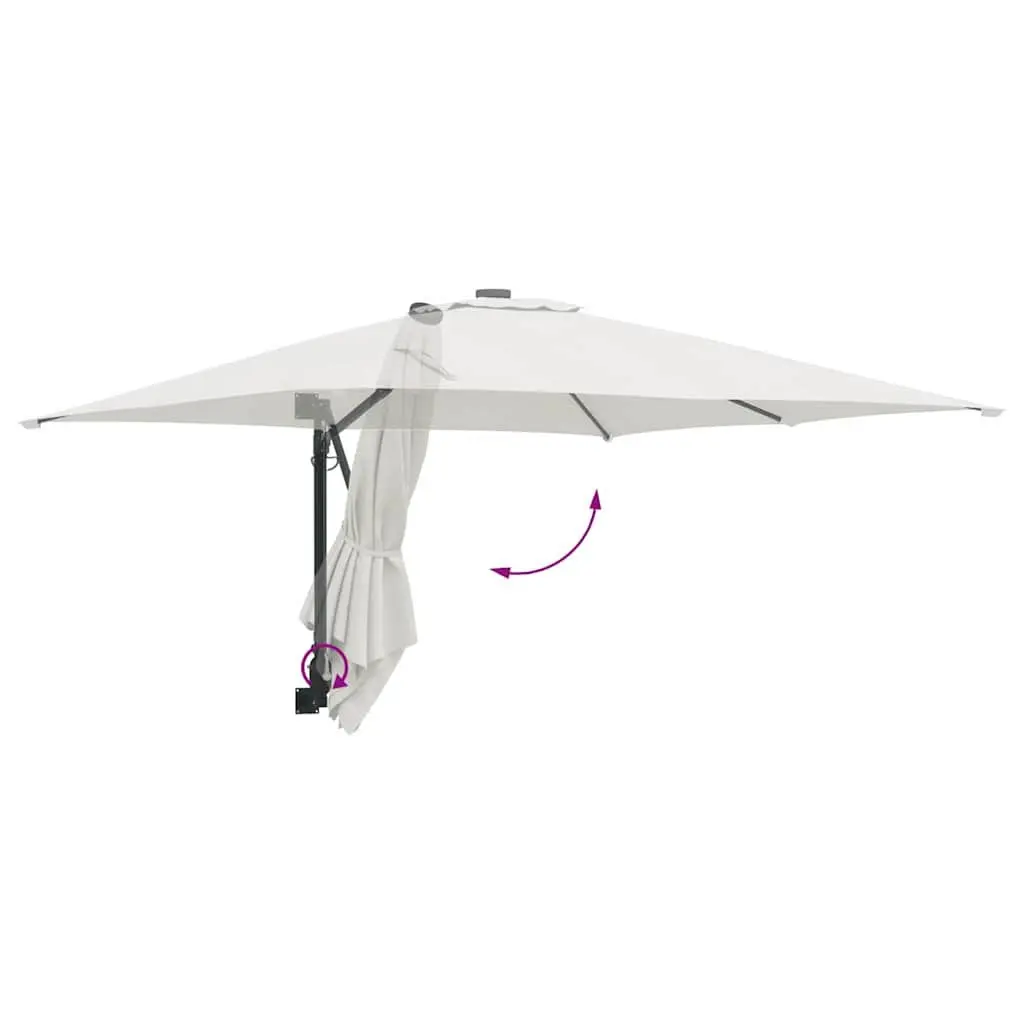 Garden Parasol with Tilting Canopy for Outdoor Use 248.5cm Brown