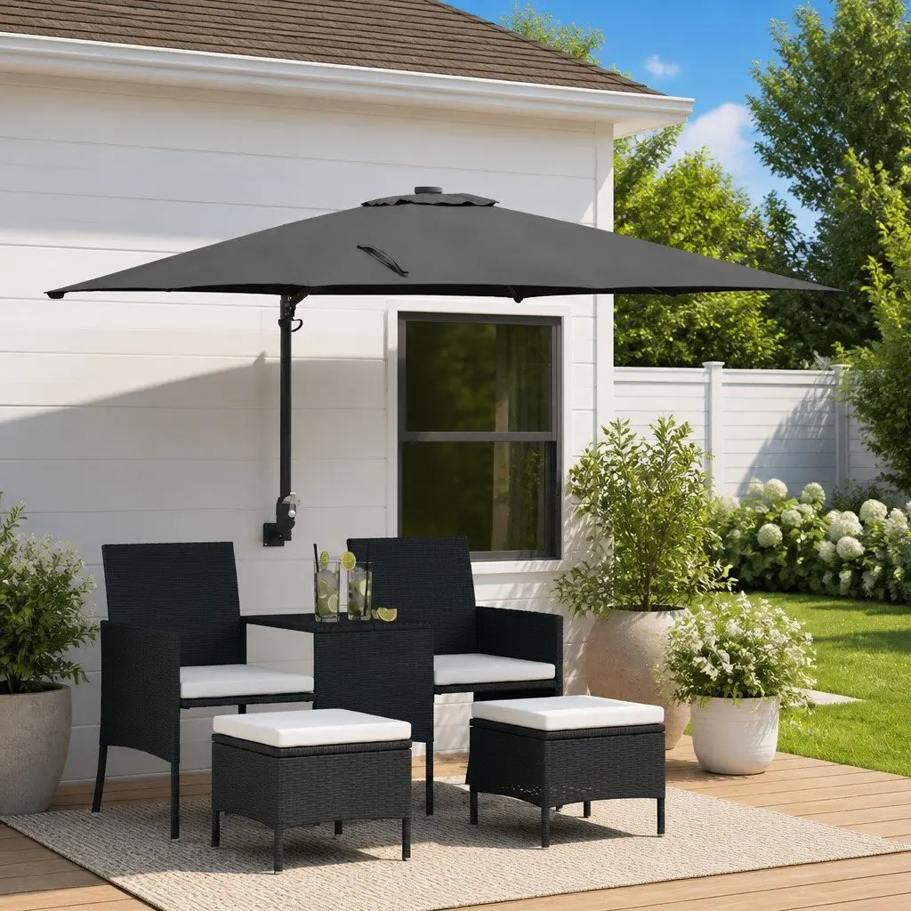 Anthracite Garden Parasol 248.5cm