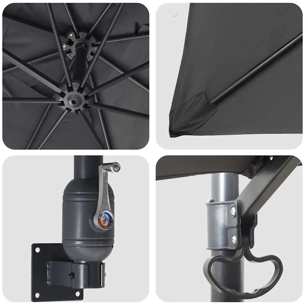 Anthracite Garden Parasol 248.5cm