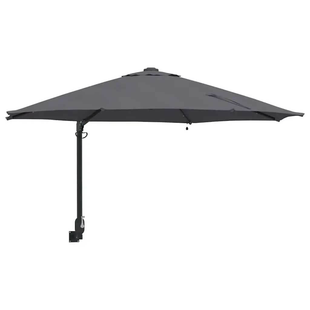 Anthracite Square Garden Parasol with LED Lighting