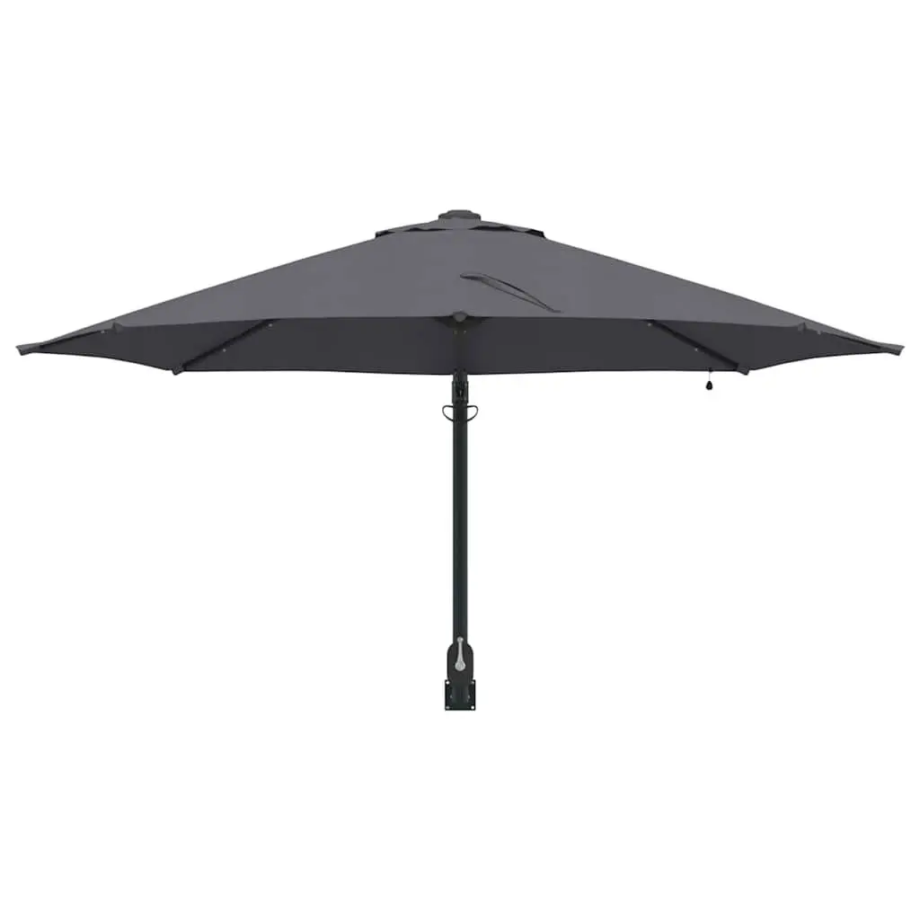 Anthracite Square Garden Parasol with LED Lighting