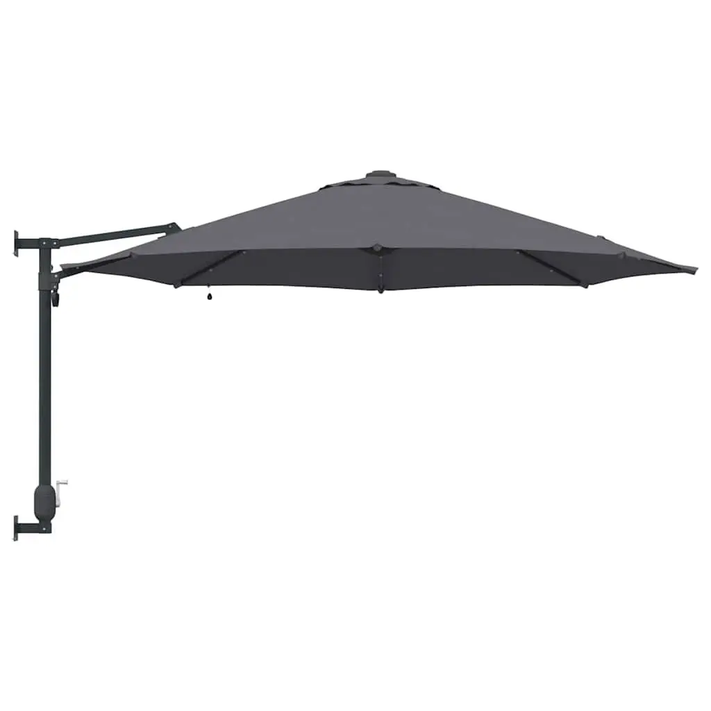 Anthracite Square Garden Parasol with LED Lighting