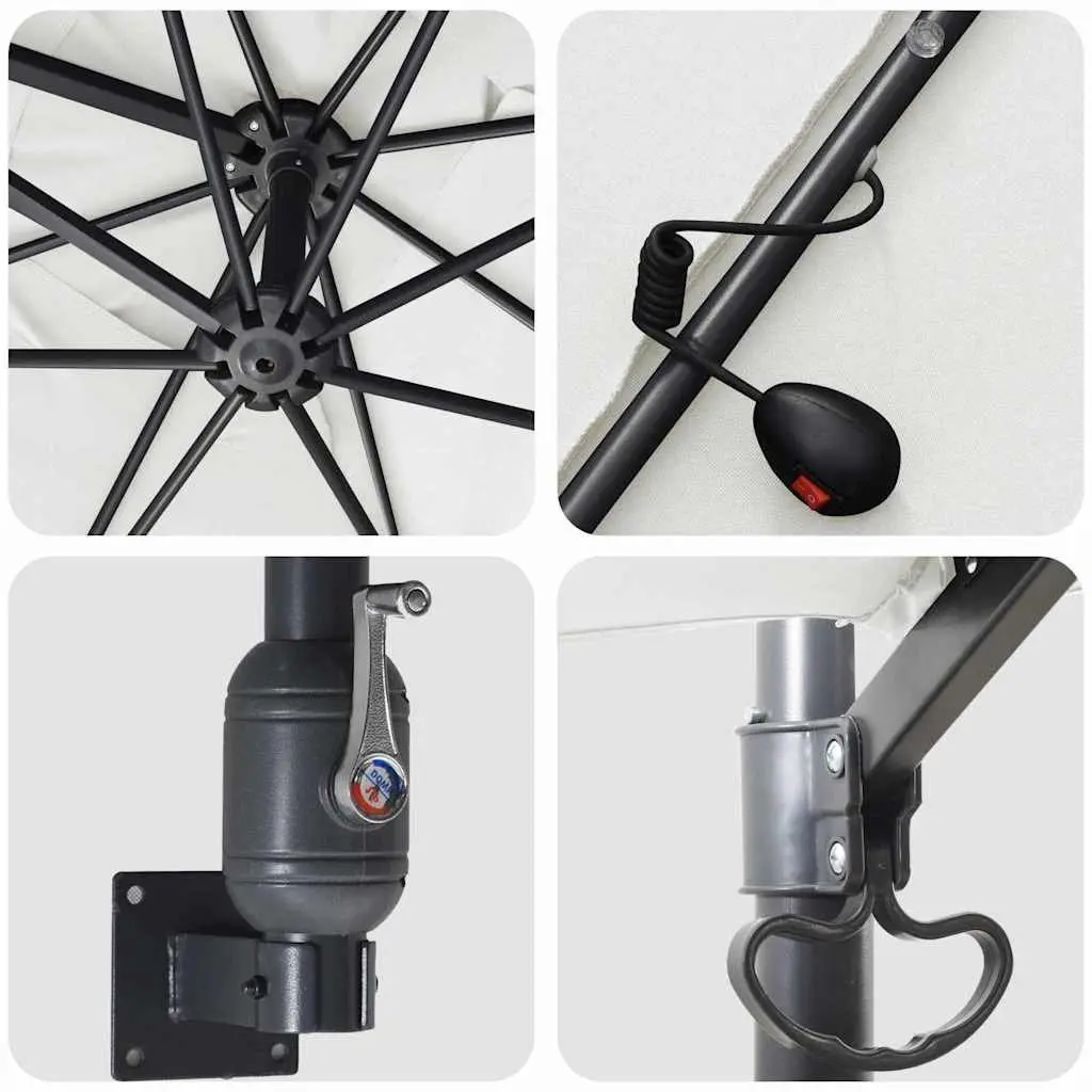 Cantilever Umbrella with LED Lights