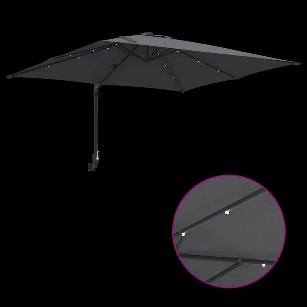 Cantilever Garden Parasol with LED Lights