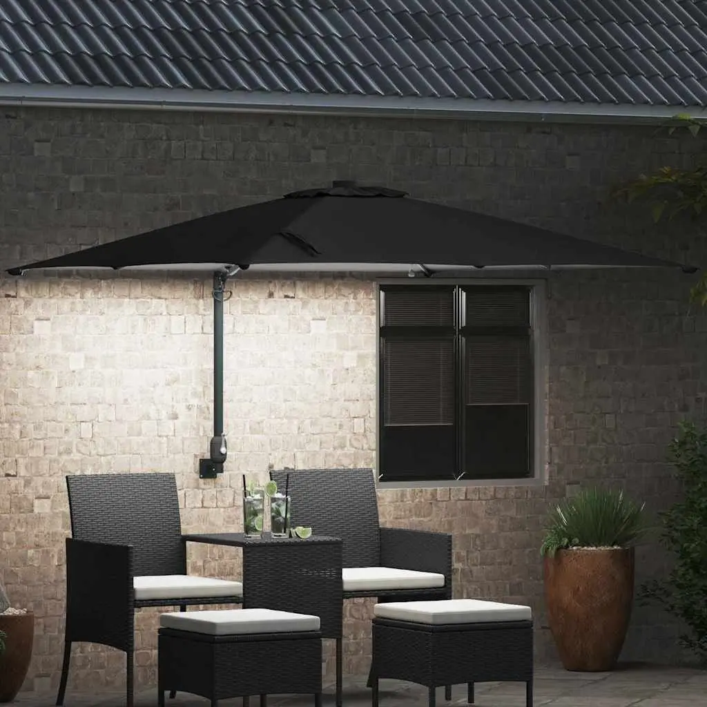 Cantilever Garden Parasol with Solar LED Lights