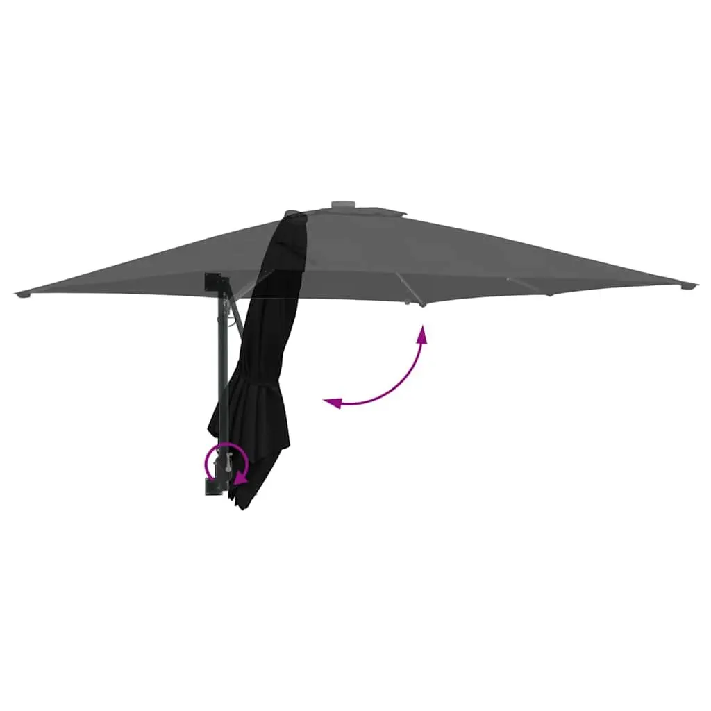Cantilever Garden Parasol with Solar LED Lights