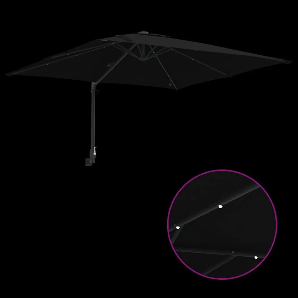 Cantilever Garden Parasol with Solar LED Lights