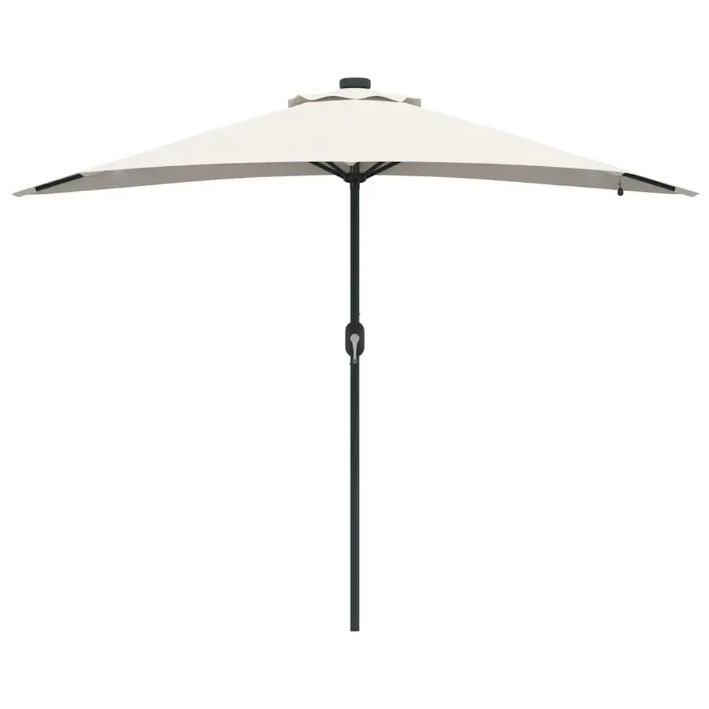 Garden Parasol Polyester Brown 294x150x223cm