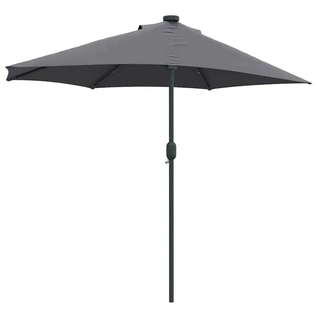 Anthracite Garden Parasol with Solar LED Lights