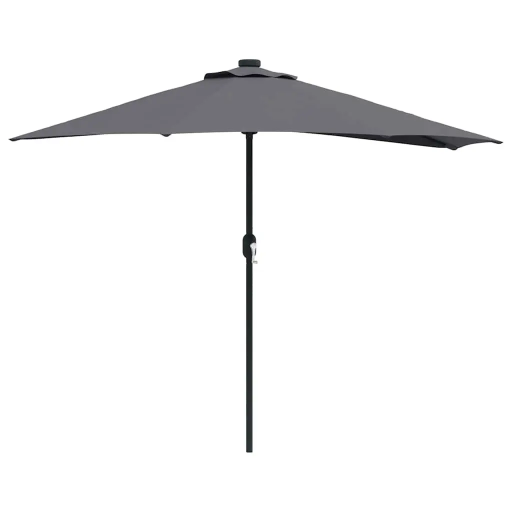 Garden Parasol with LED Lights, Anthracite 294x150x224cm