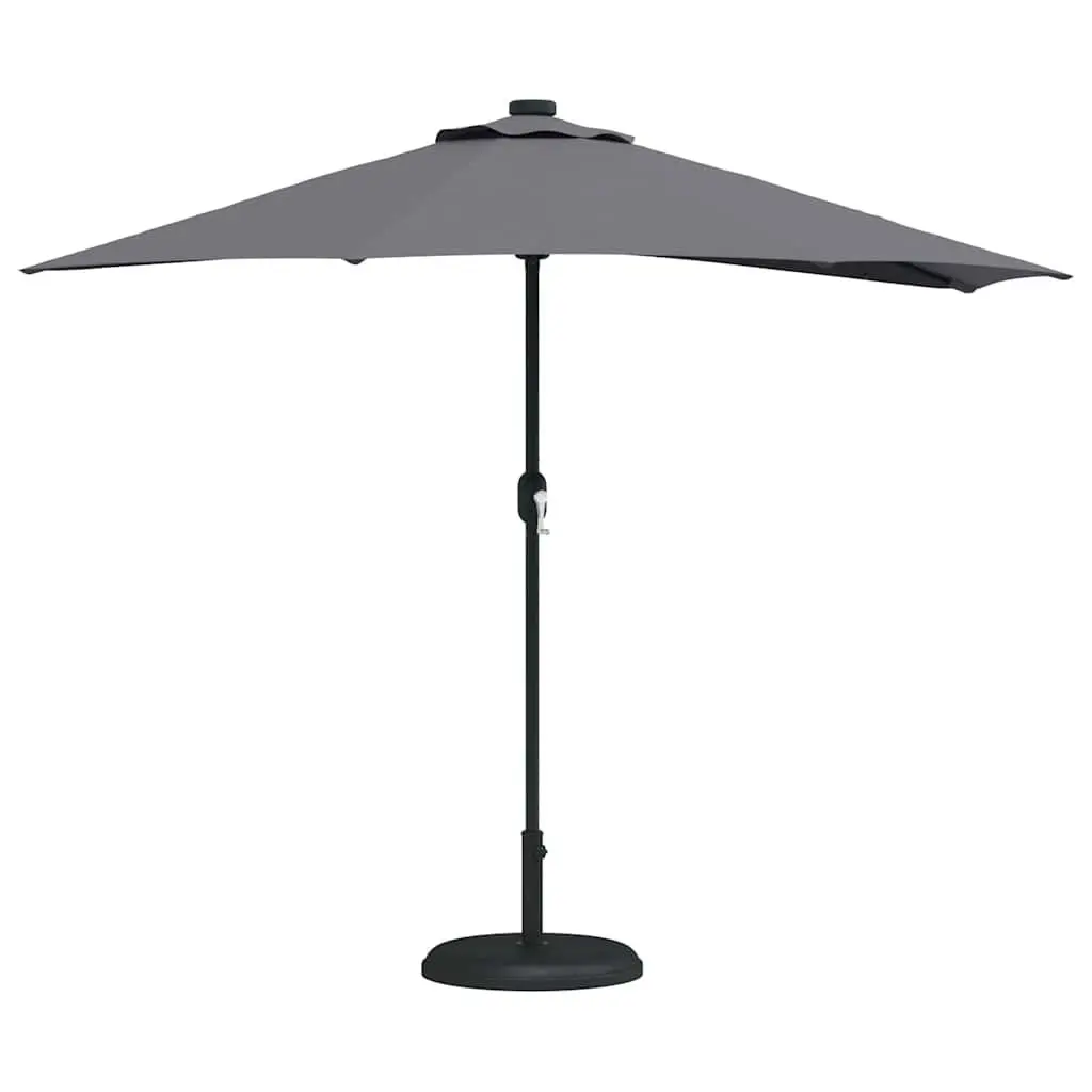 Garden Parasol with LED Lights, Anthracite 294x150x224cm