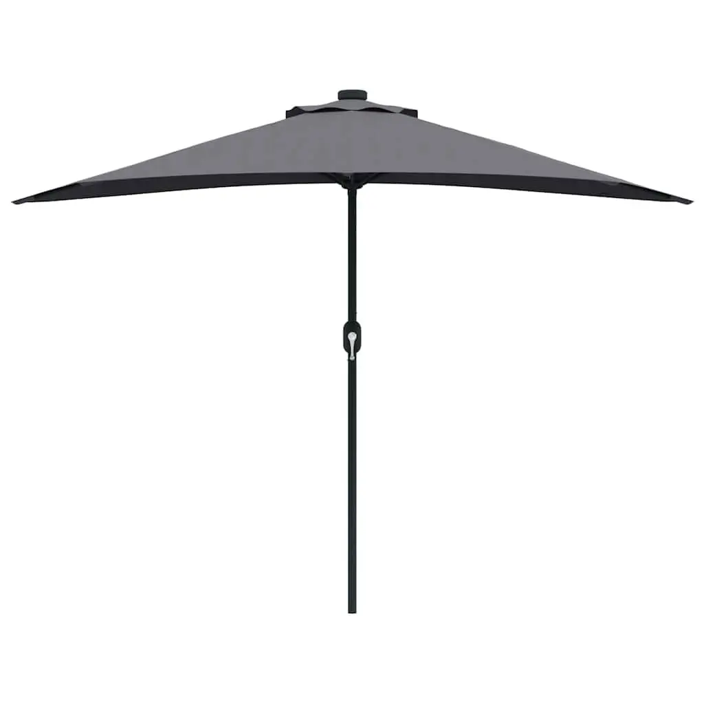 Garden Parasol with LED Lights, Anthracite 294x150x224cm