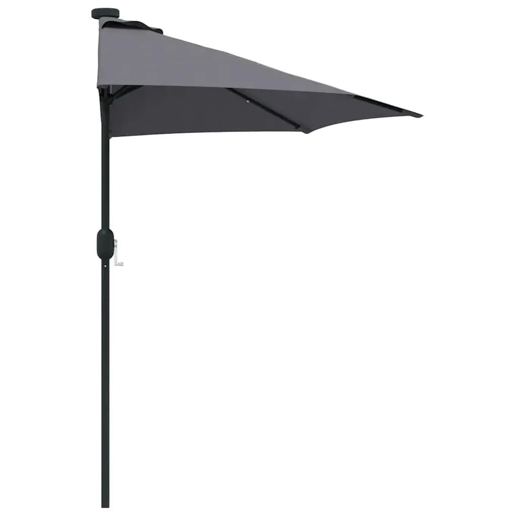 Garden Parasol with LED Lights, Anthracite 294x150x224cm
