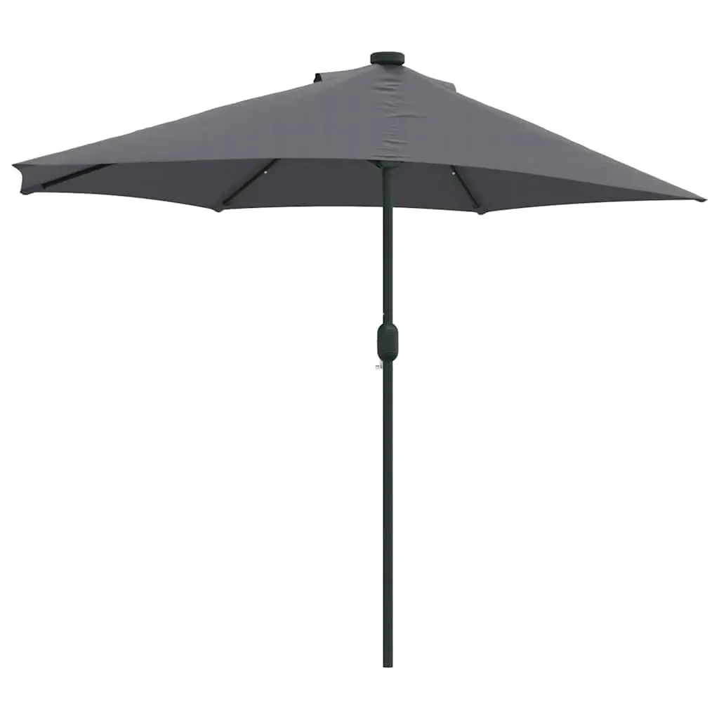 Garden Parasol with LED Lights, Anthracite 294x150x224cm