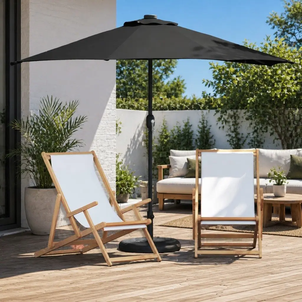 Garden Parasol Umbrella with LED Lights