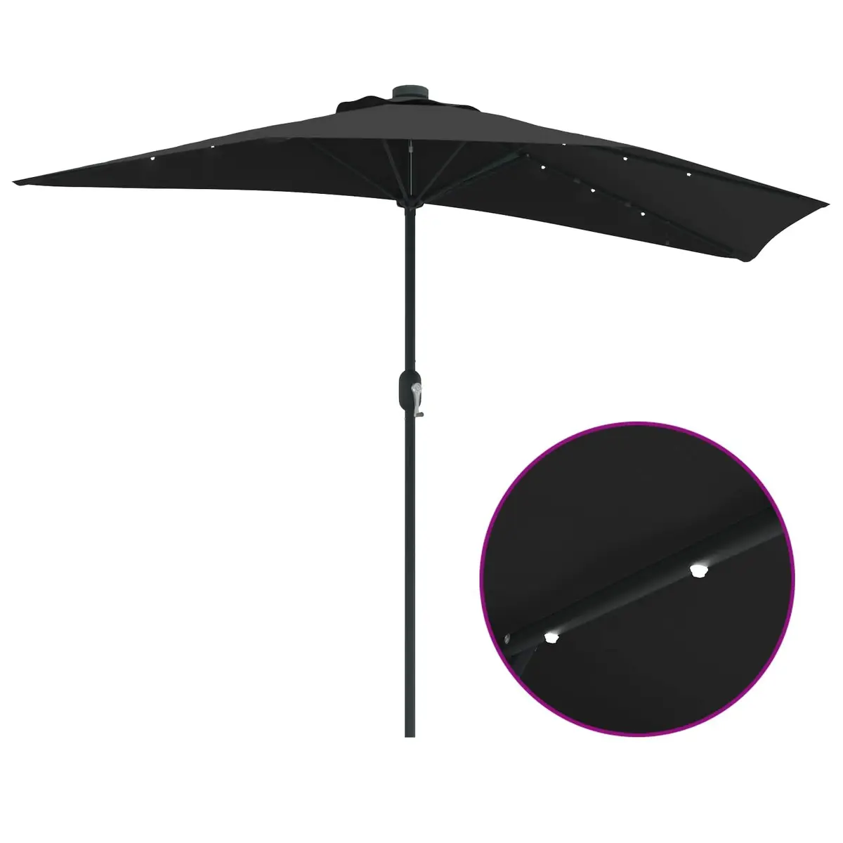 Garden Parasol Umbrella with LED Lights