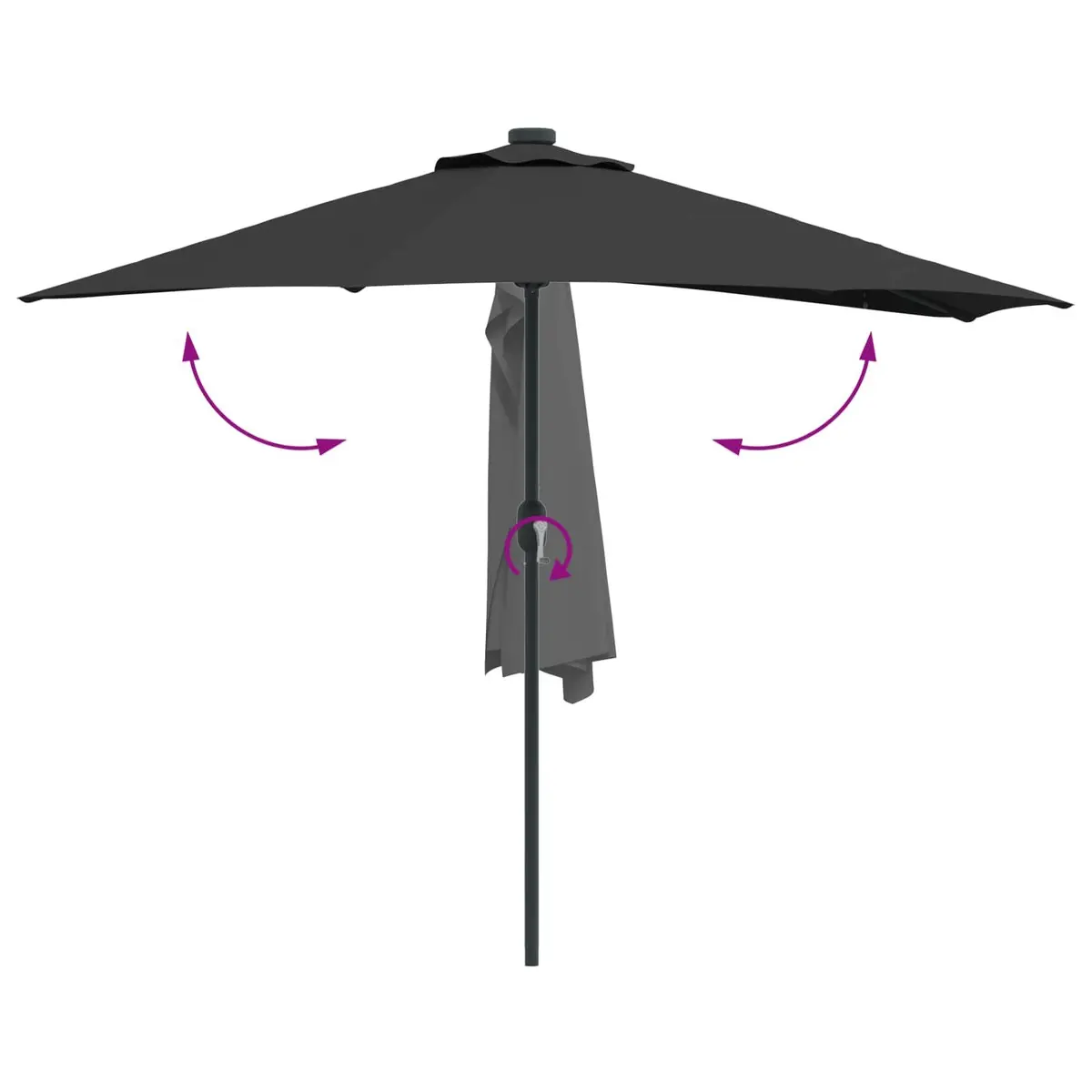 Garden Parasol Umbrella with LED Lights