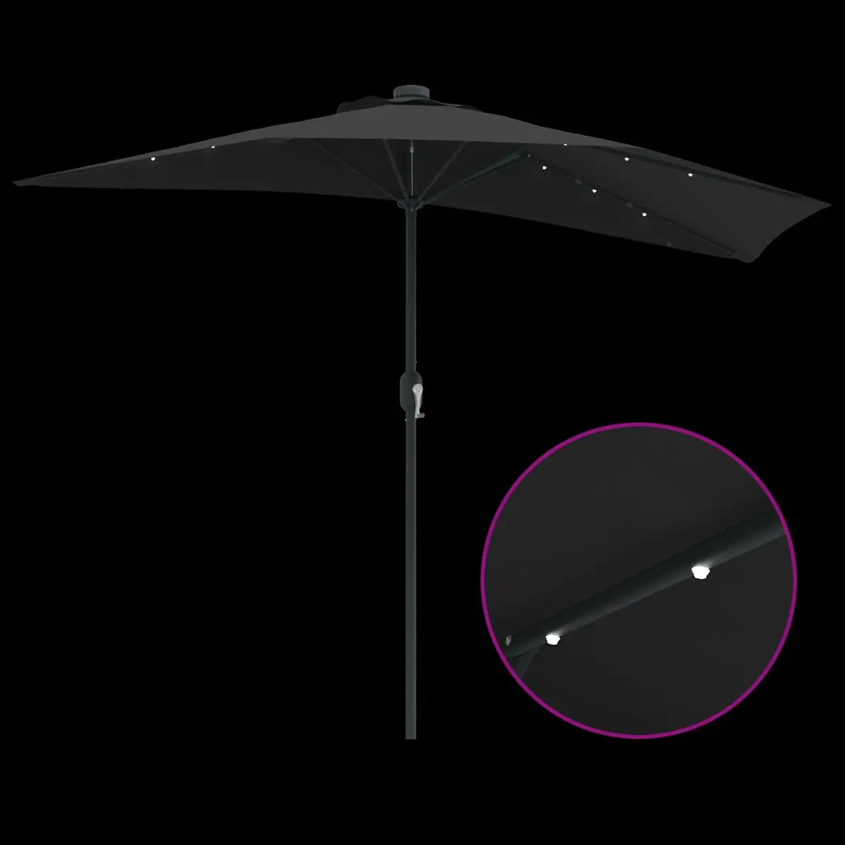 Garden Parasol Umbrella with LED Lights
