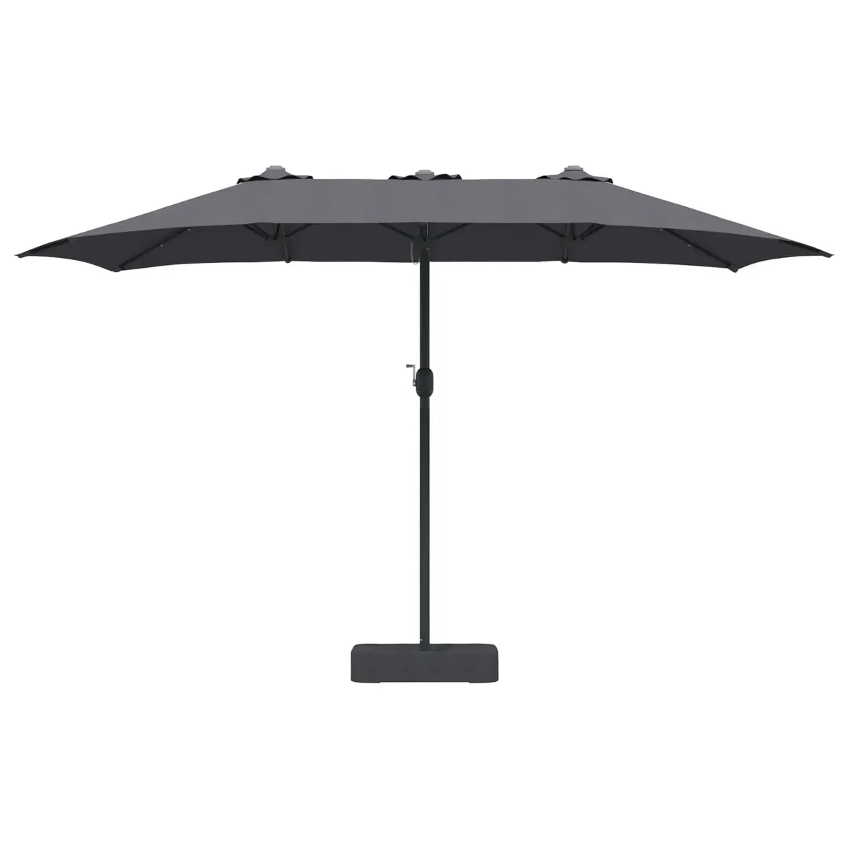 Garden Parasol Polyester 385 x 209 x 244 cm Anthracite