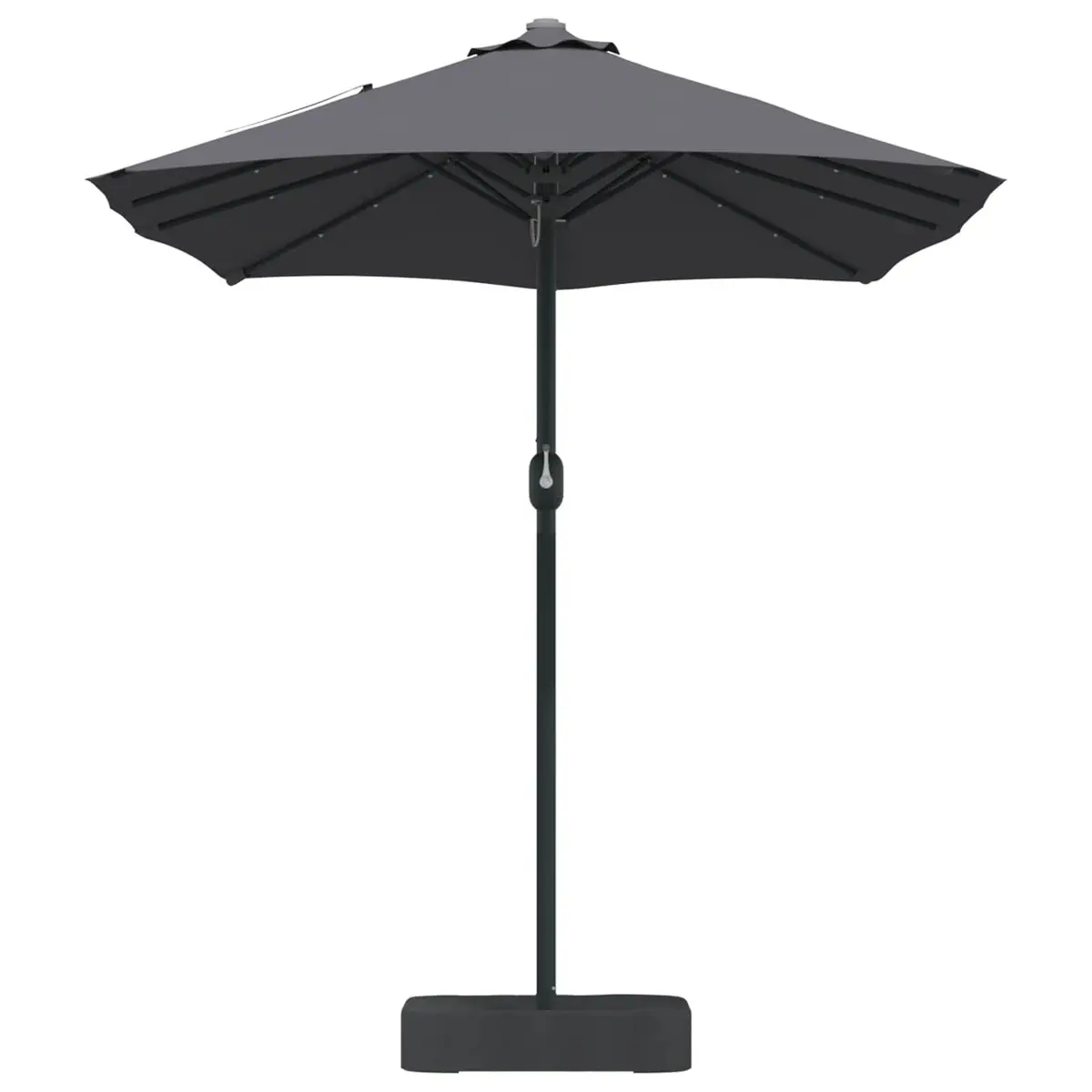 Garden Parasol Polyester 385 x 209 x 244 cm Anthracite