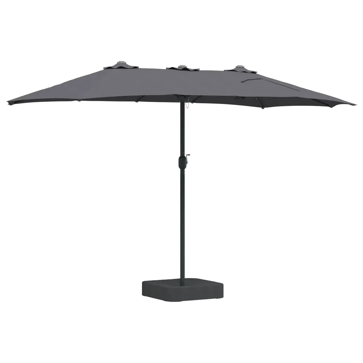 Garden Parasol Polyester 385 x 209 x 244 cm Anthracite