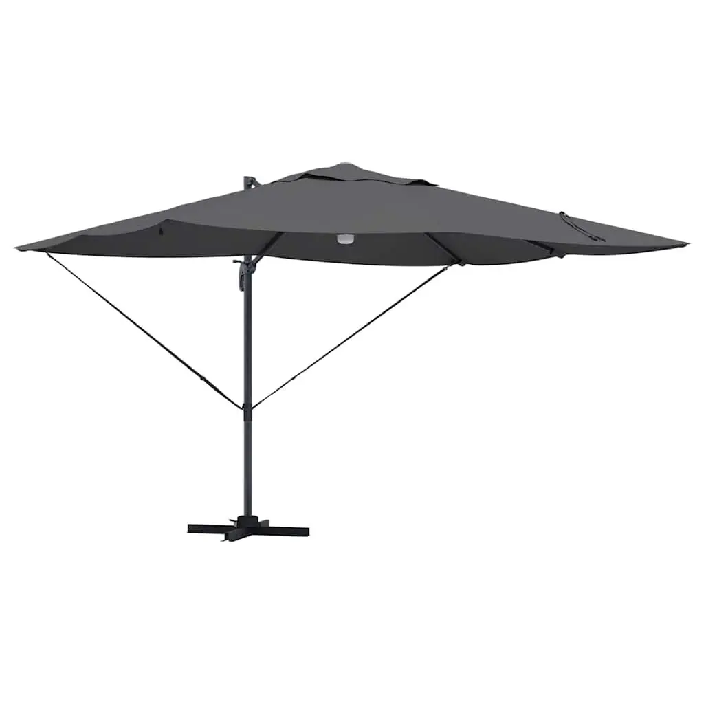 Cantilever Parasol Polyester 351x250x253cm Anthracite Outdoor Garden Shade