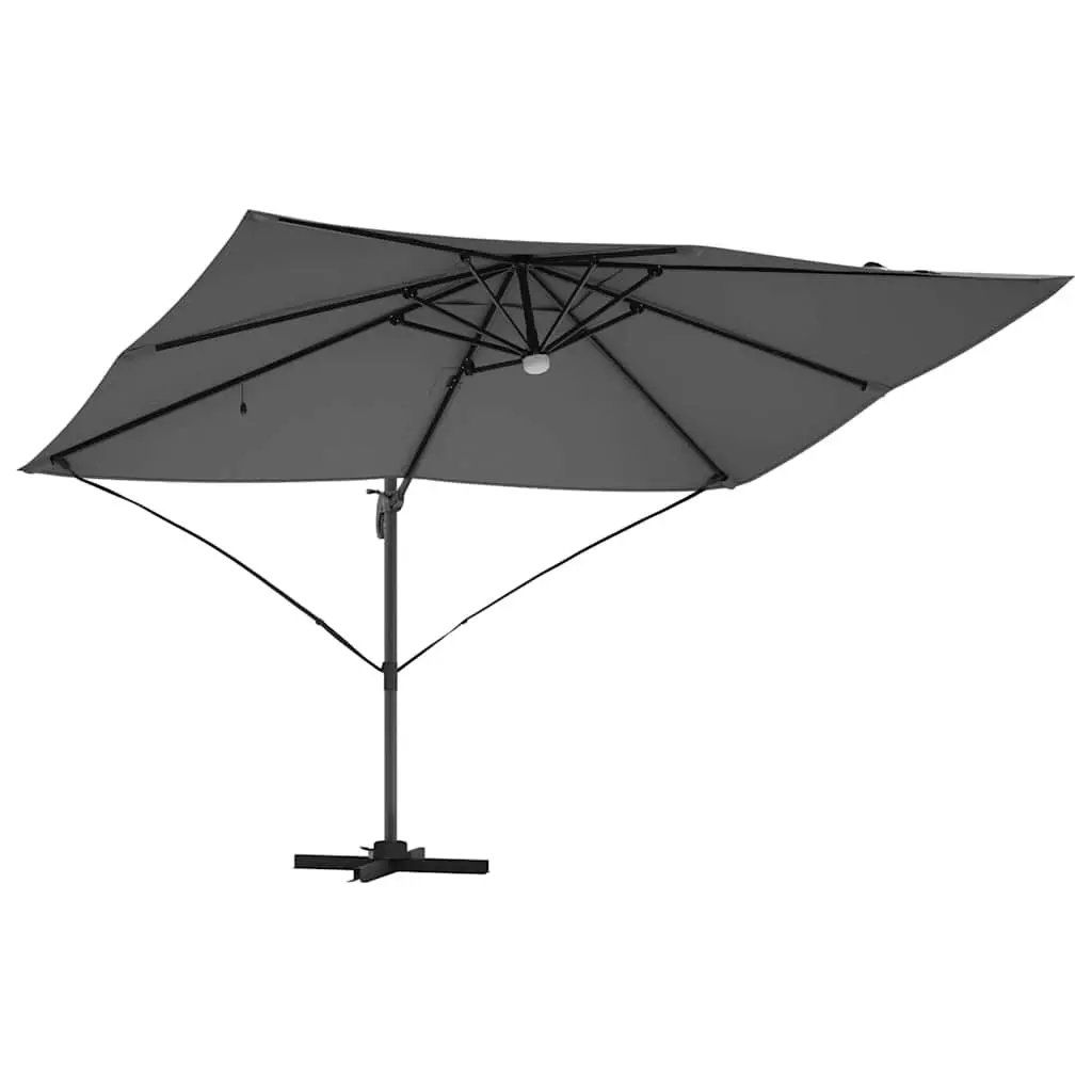 Cantilever Parasol Polyester 351x250x253cm Anthracite Outdoor Garden Shade