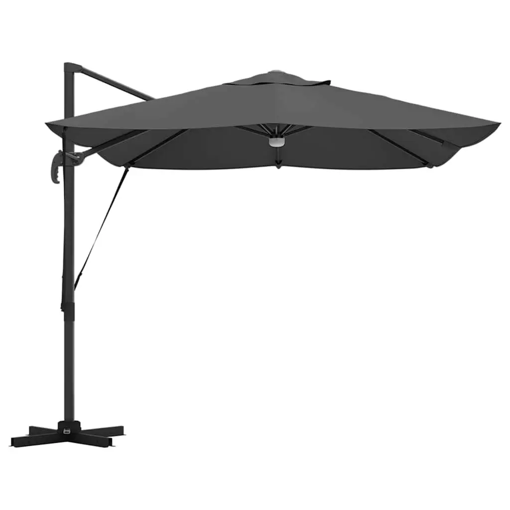 Cantilever Parasol Polyester 351x250x253cm Anthracite Outdoor Garden Shade