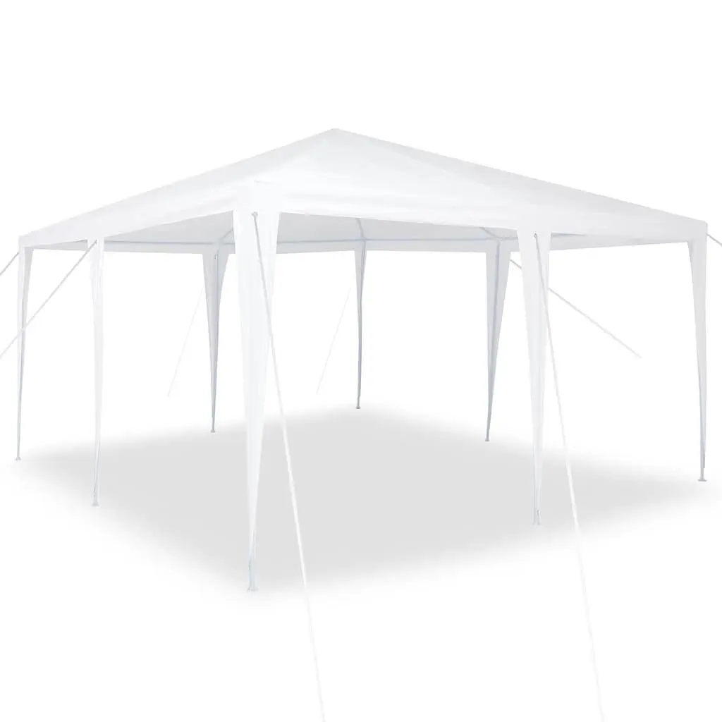 Party Tent Polyethylene Steel 400x400x266cm White Outdoor Garden Canopy Gazebo Patio Event Shade