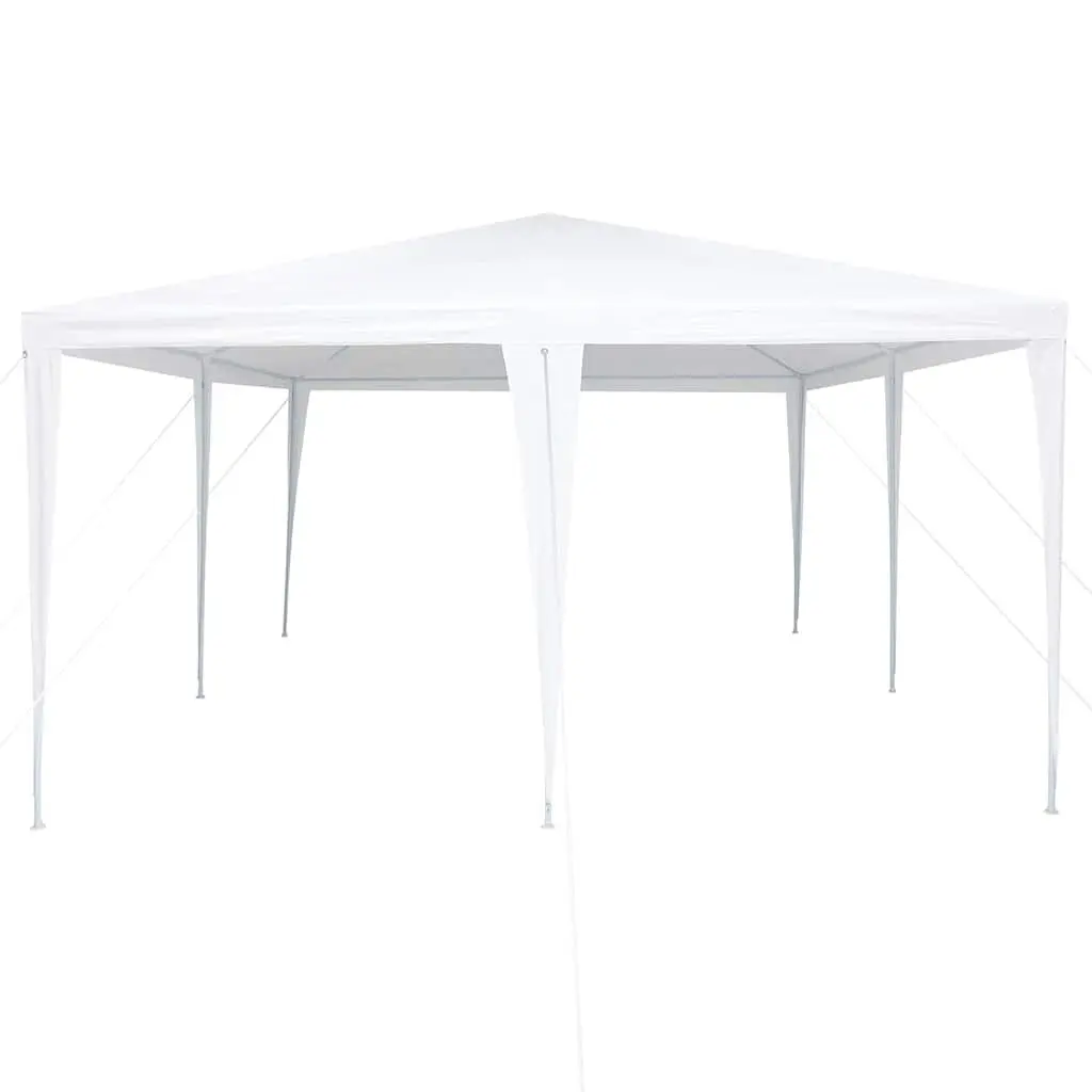 Party Tent Polyethylene Steel 400x400x266cm White Outdoor Garden Canopy Gazebo Patio Event Shade