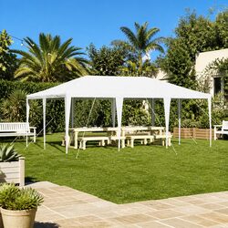 White Outdoor Party Canopy Tent 600 x 400 x 266 cm