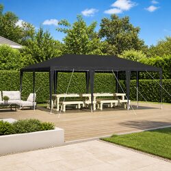 Durable Rectangular Anthracite Party Tent 600x400x266cm