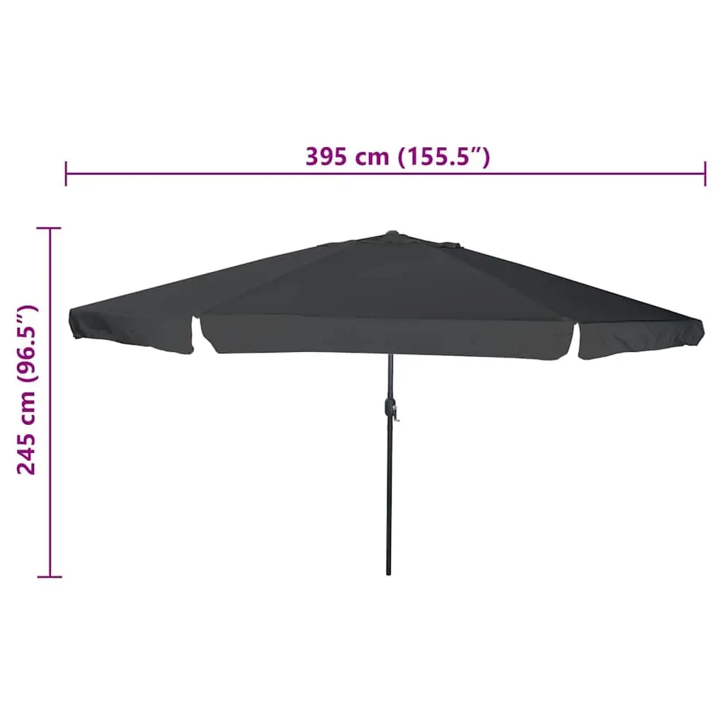 Garden Parasol Polyester 394x394x248cm Anthracite