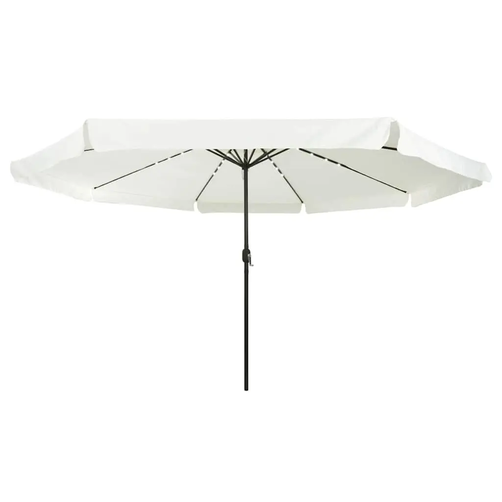 Garden Parasol Polyester 395 x 395 x 245 cm Sand Anthracite