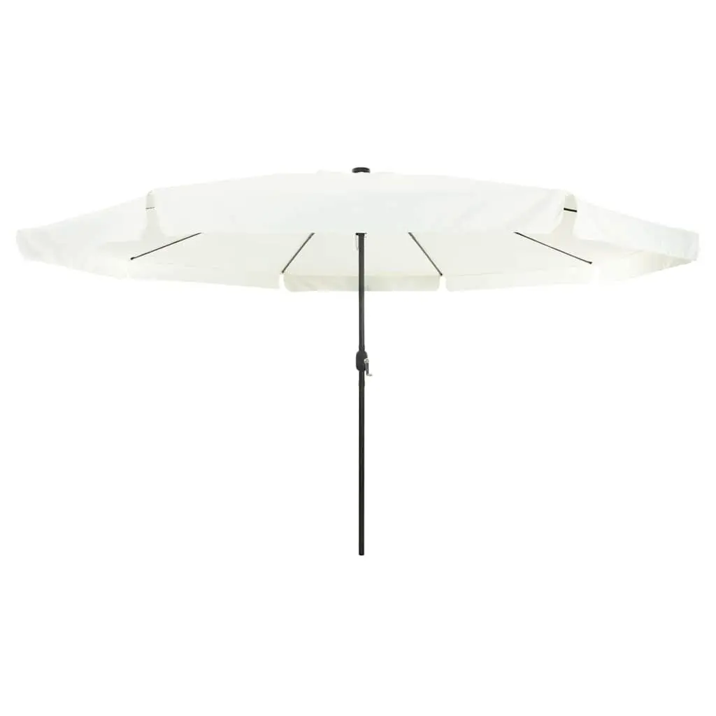 Garden Parasol Polyester 395 x 395 x 245 cm Sand Anthracite