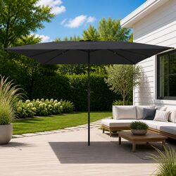 Sturdy Anthracite Garden Parasol 295x295x245cm