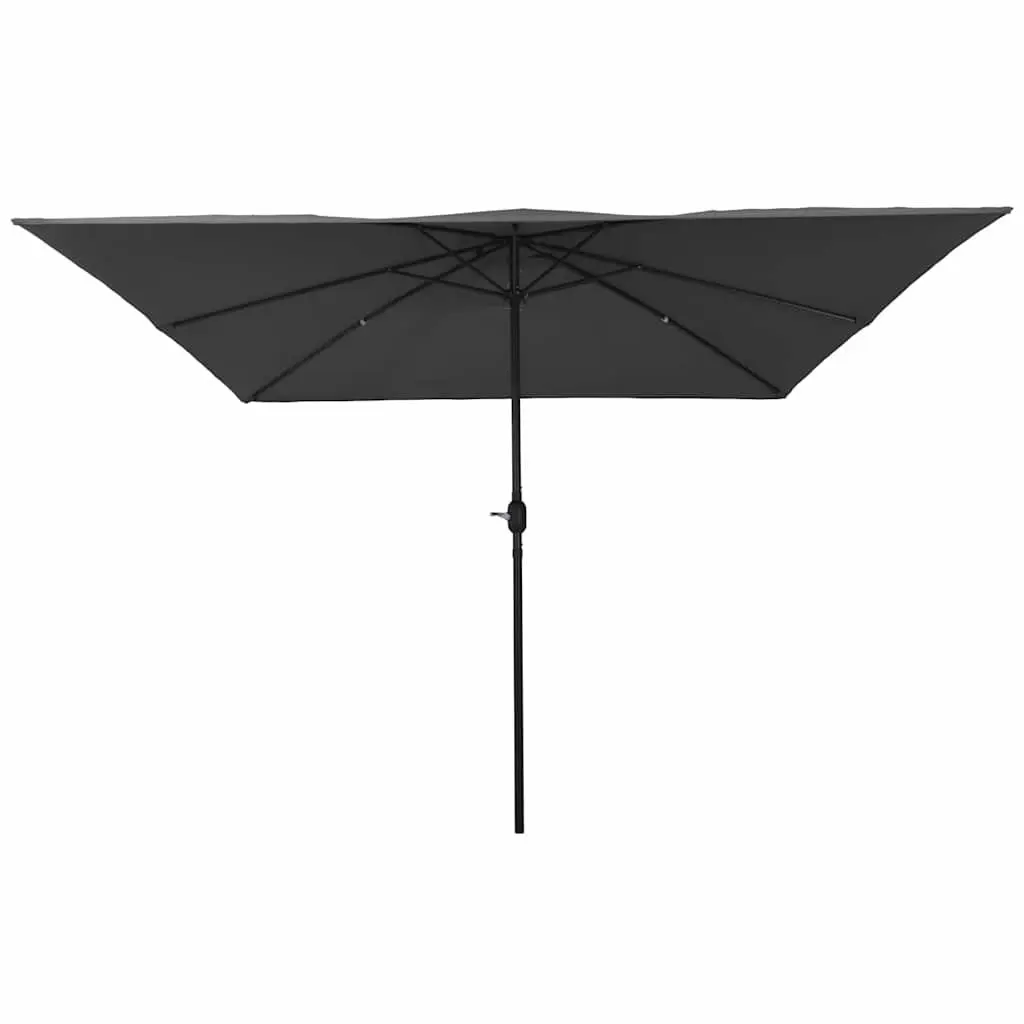 Garden Parasol UV-resistant Fabric 295x295x245cm Anthracite Outdoor Umbrella Sunshade