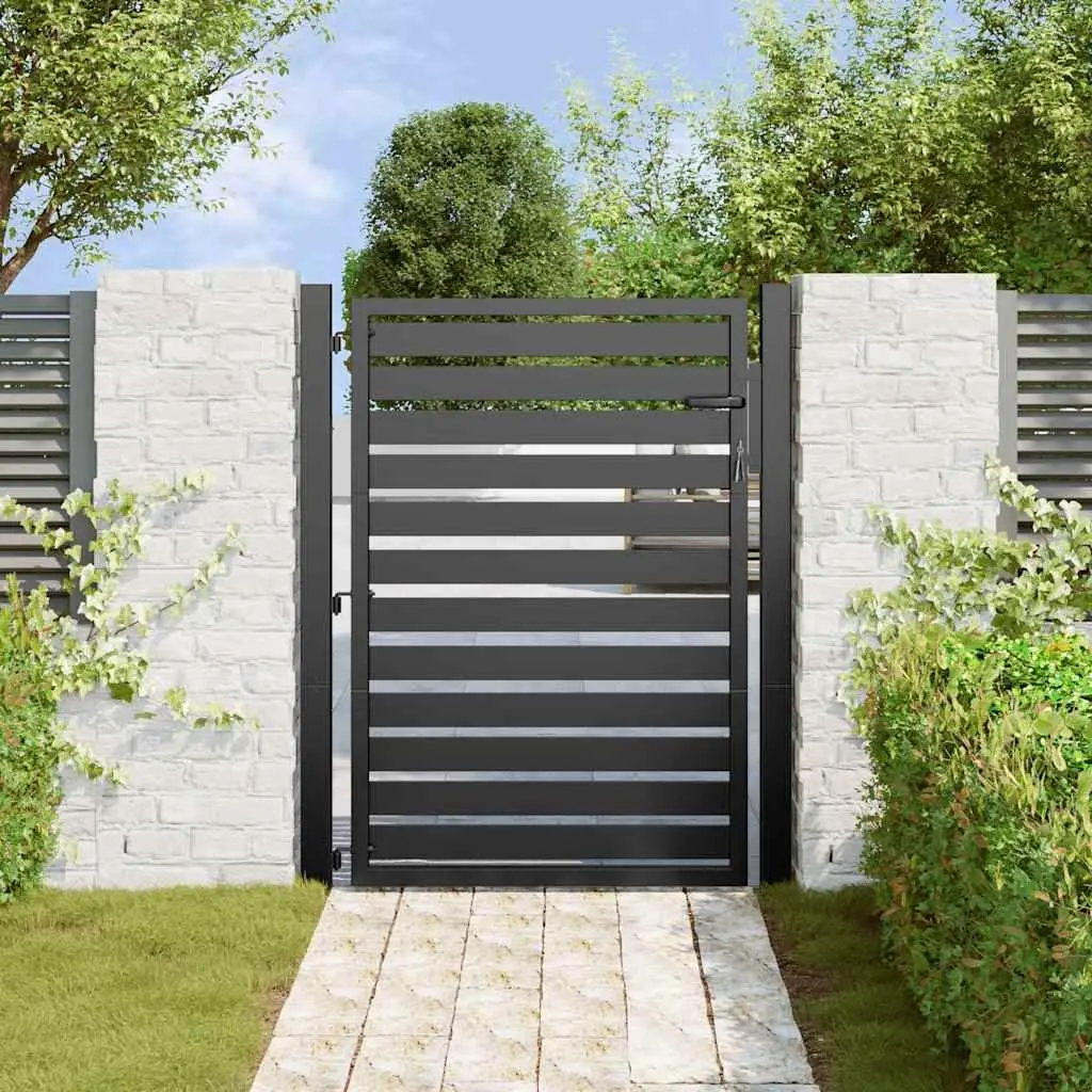Garden Gate Aluminium 100x120cm Black Lockable