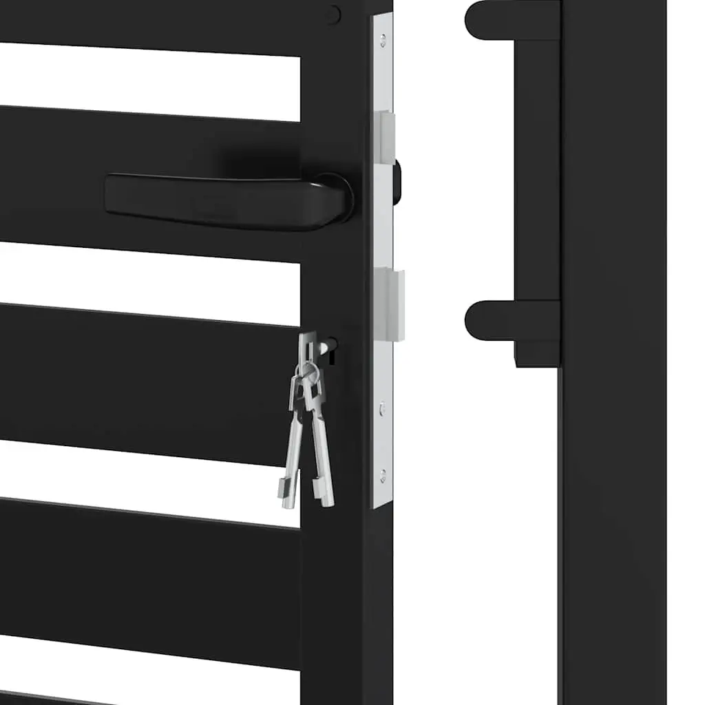Garden Gate Aluminium 100x120cm Black Lockable