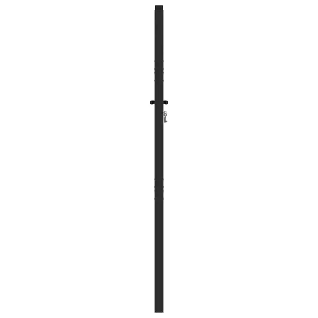 Lockable Black Garden Gate 100x150 cm for Secure Entry