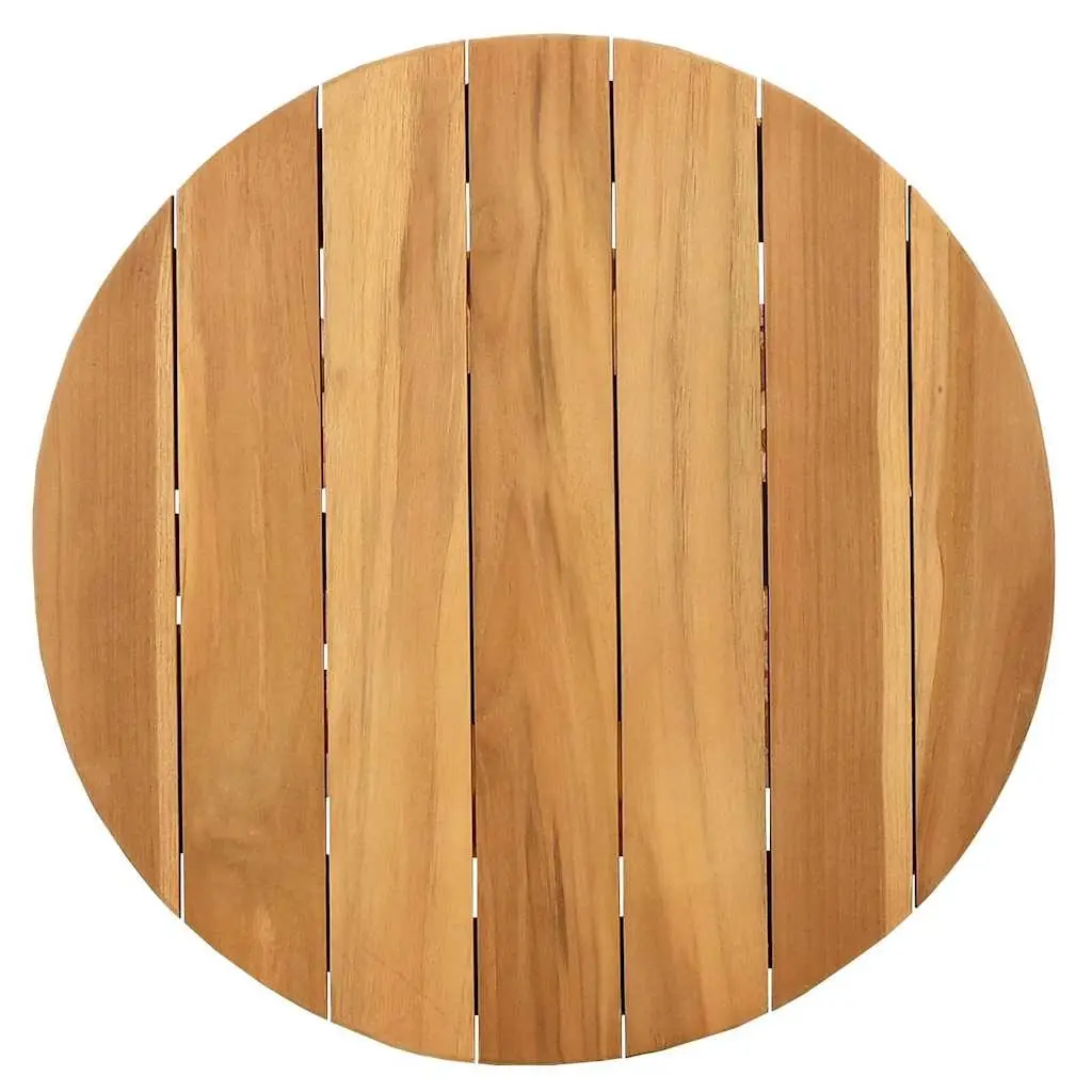 Outdoor Side Table Solid Teak Wood Brown 50x50x49.5cm