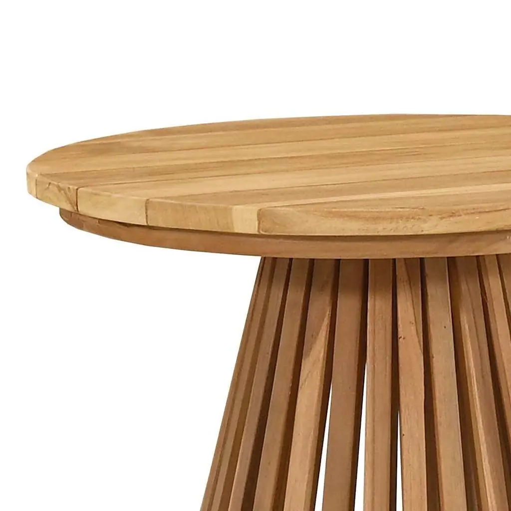 Outdoor Side Table Solid Teak Wood Brown 50x50x49.5cm