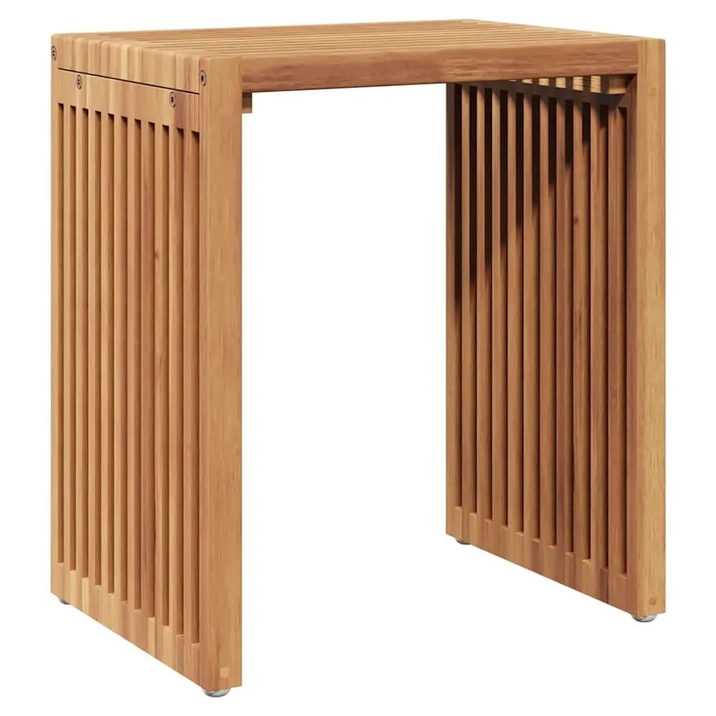 Brown Solid Teak Wood Garden Side Table 33x44.5x51cm