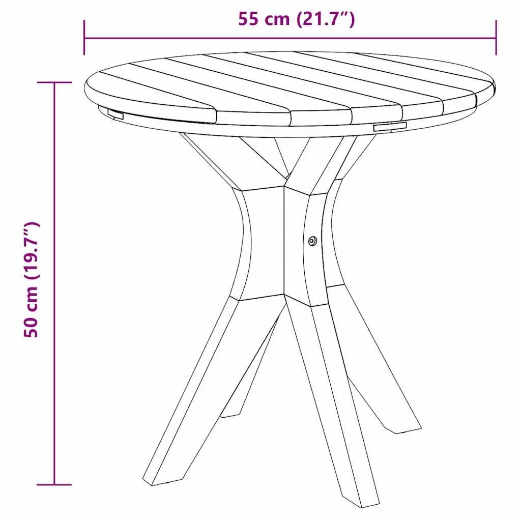 Outdoor Side Table Solid Teak Wood 55x55x51cm Brown