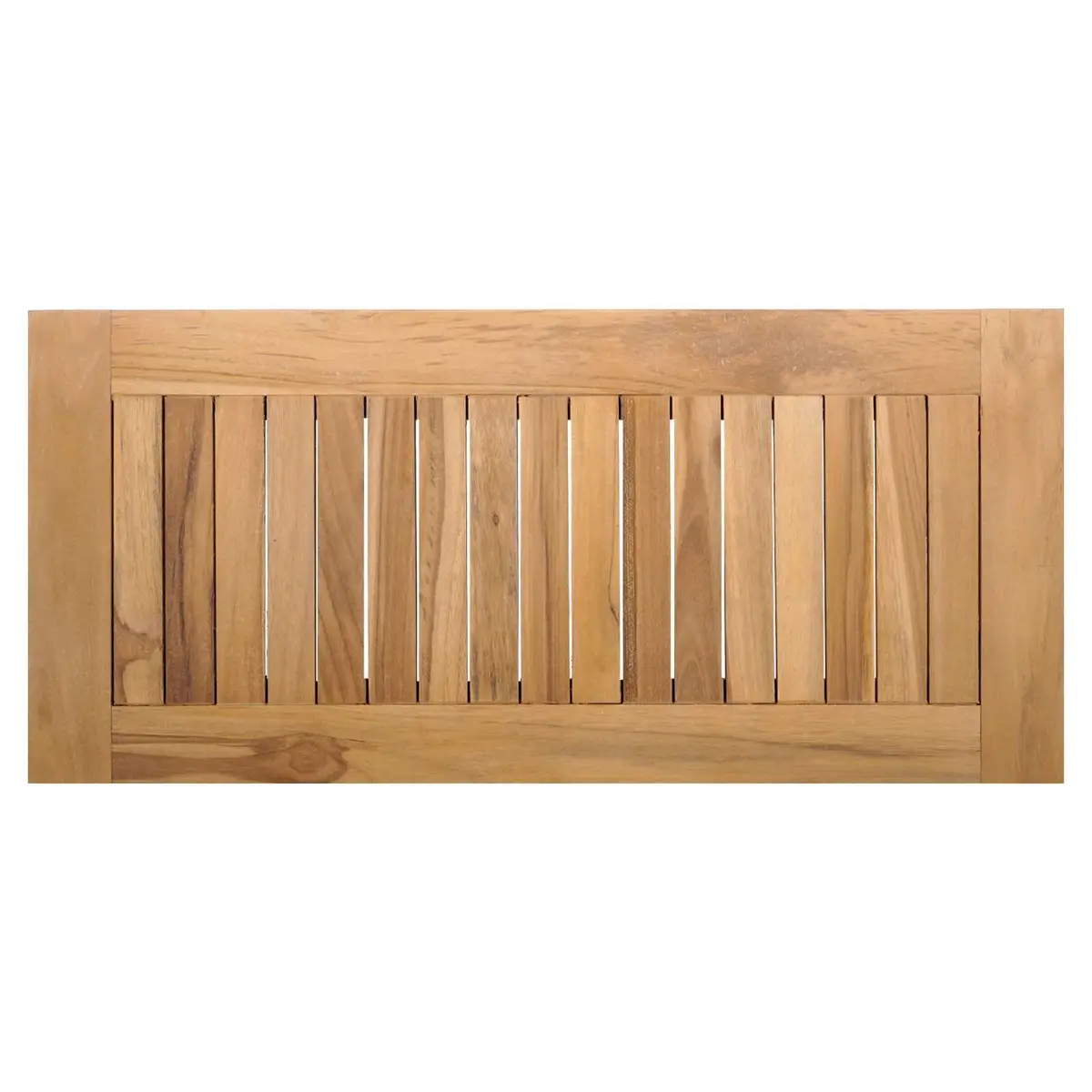 Grey Teak Wood Outdoor Bench and Table Set