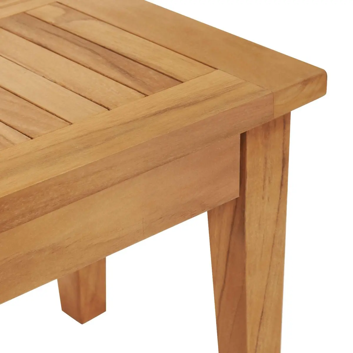 Grey Teak Wood Outdoor Bench and Table Set