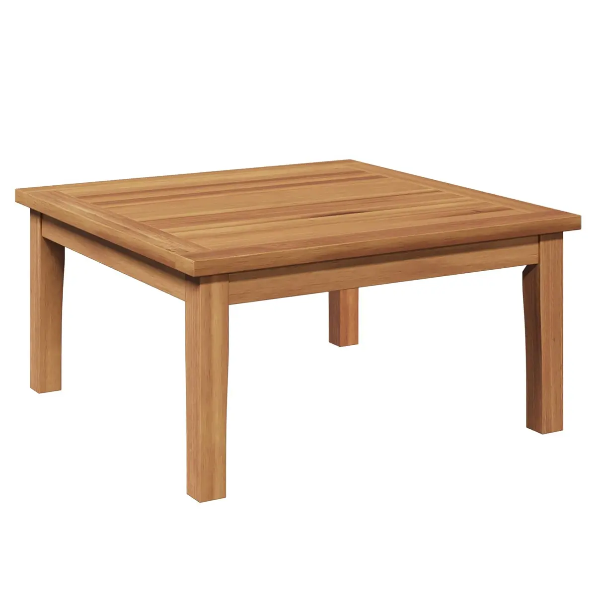Rectangular Solid Teak Wood Patio Table for Outdoor Spaces