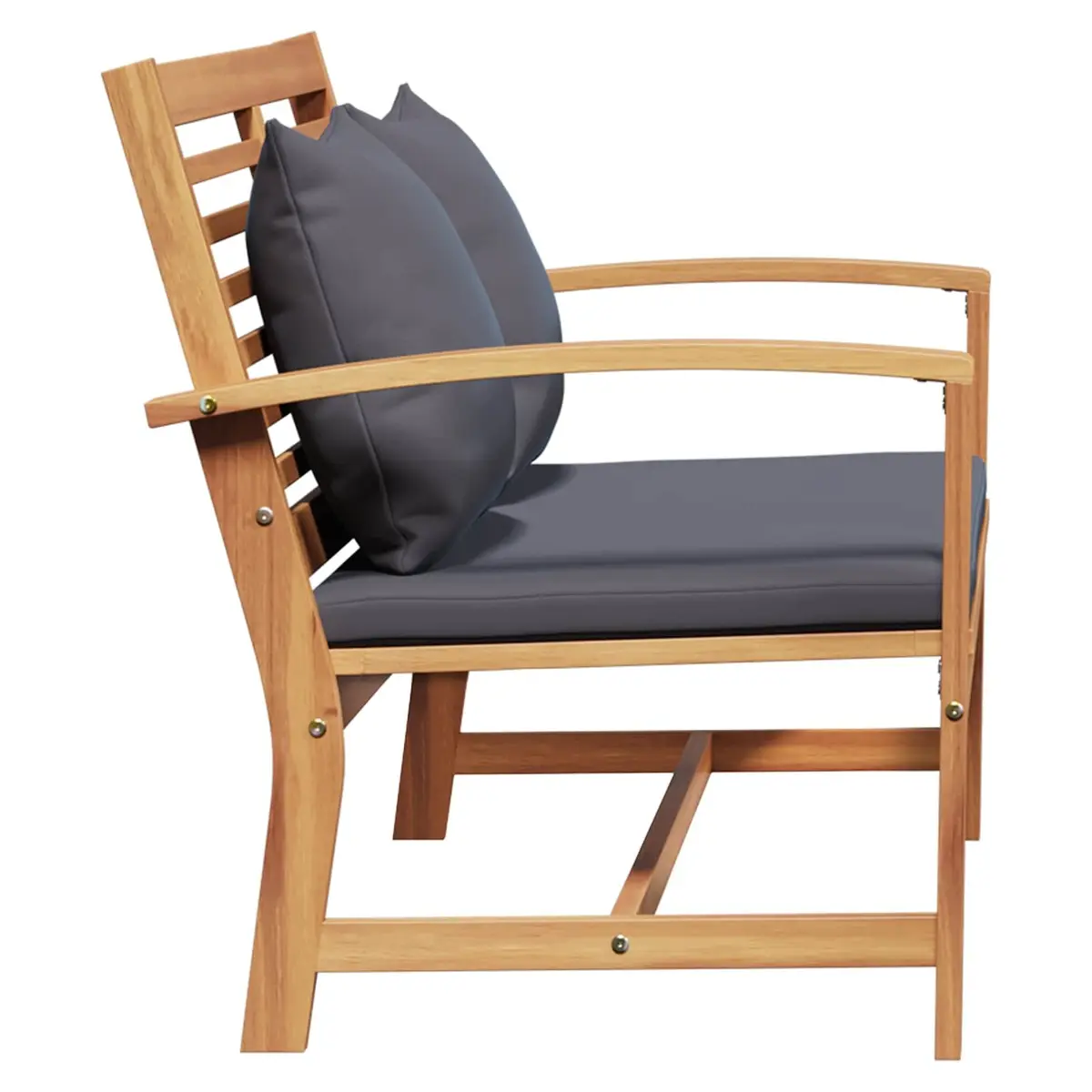 Solid Teak Wood Garden Bench and Table Set for Outdoor Use