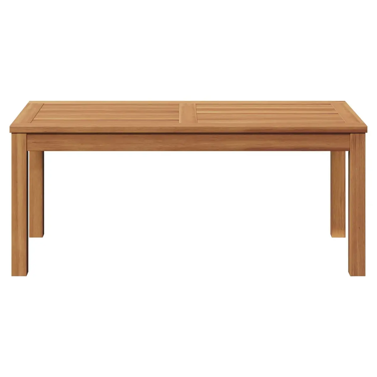 Outdoor Sectional Sofa Table in Brown Teak Wood